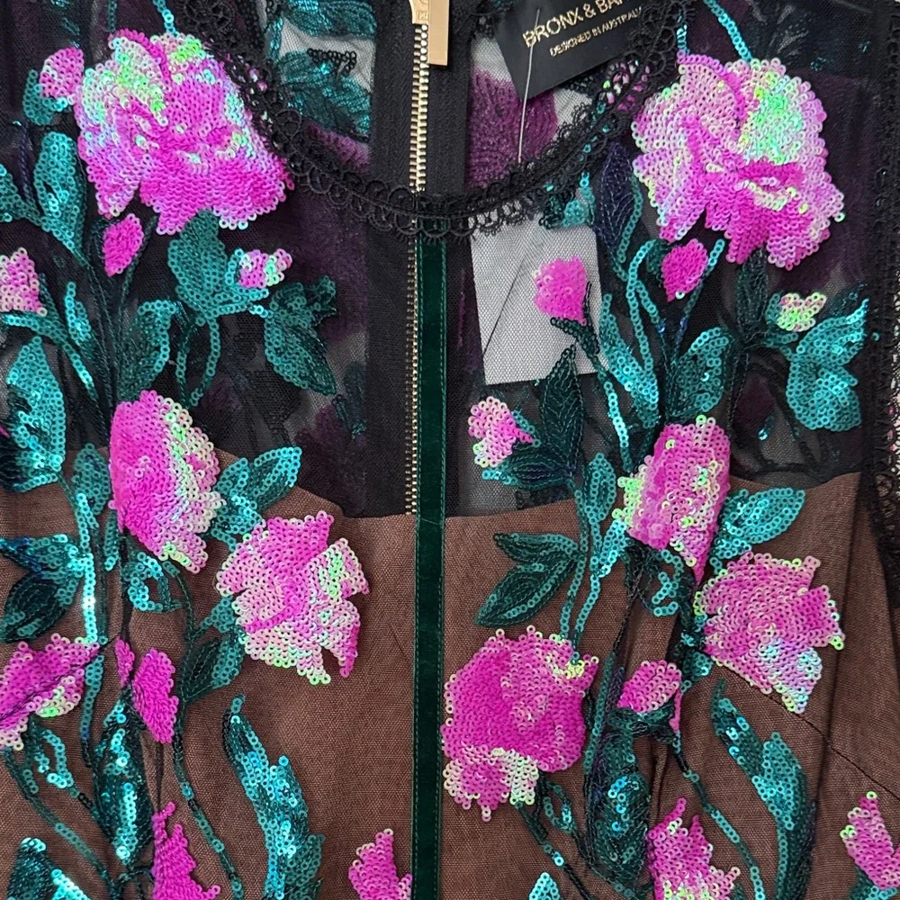 Bronx and Banco Black Floral Maxi Dress - Picture 2 of 4